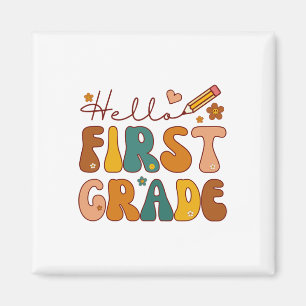 Hallo Erste Klasse 1. Klasse Zurück zur Schule Leh Magnet