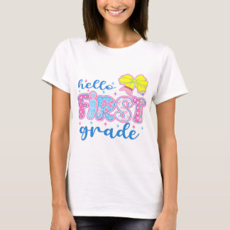 Hallo erste Klasse, erste Klasse, zurück zur Schul T-Shirt