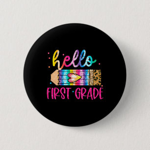 Hallo Erste Klasse Leopard Gefärbte Krawatte Stift Button
