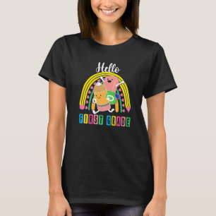 Hallo Erste Klasse Lustiger Bleistift Radiergummi T-Shirt