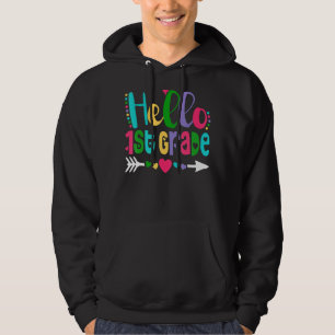 Hallo Erste Klasse Team 1. Klasse zurück zur Schul Hoodie