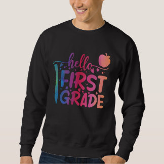 Hallo Erste Klasse Team 1. Klasse Zurück zur Schul Sweatshirt