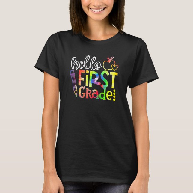 Hallo Erste Klasse Team 1. Klasse zurück zur Schul T-Shirt (Vorderseite)