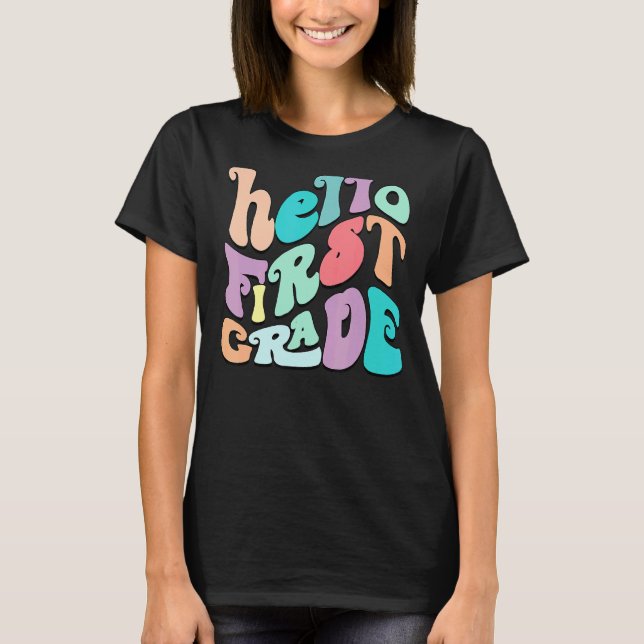 Hallo Erste Klasse Team 1. Klasse zurück zur Schul T-Shirt (Vorderseite)