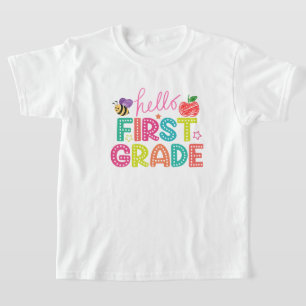 Hallo Erste Klasse Zurück zur Schule Hummel Gesc T-Shirt