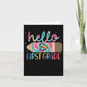 Hallo Erster Grabgang an Schullehrer Kinder Karte
