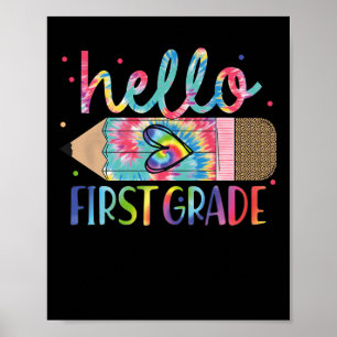 Hallo Erster Grabgang an Schullehrer Kinder Poster
