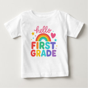 Hallo Erster Regenbogen, Zurück in die Schule Baby T-shirt