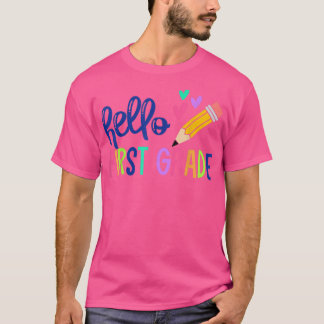 Hallo Erster Schulabschluss 1. Klasse Lehrer T-Shirt