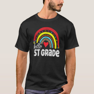 Hallo Erster Schulabschluss 1. Klasse Lehrer T-Shirt
