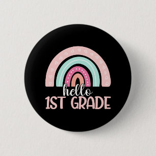 Hallo Erstklässler Zurück zur Schule 1. Klasse Leh Button