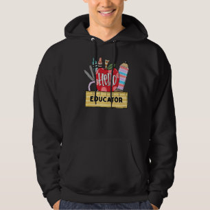 Hallo Erzieher Apple Lehrer Hoodie