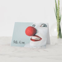 Hallo, es ist mein lustiges Clowngesicht