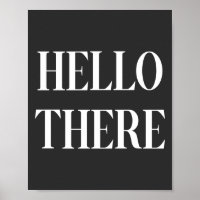 Hallo Es Schwarzweiß-Typografie-Design