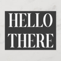 Hallo Es Schwarzweiß-Typografie-Design