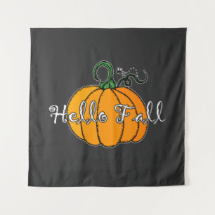 Hallo Fall Fall Pumpkin Hellow Pumpkin Wandteppich