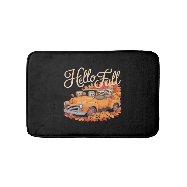 Hallo Fall Funny Sloth Halloween Pumkin Classic T- Badematte (Vorderseite)