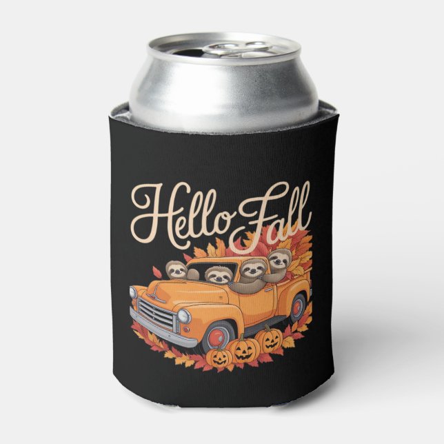 Hallo Fall Funny Sloth Halloween Pumkin Classic T- Dosenkühler (Kanne Vorderseite)
