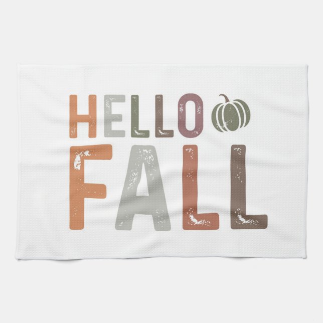 Hallo Fall Geschirrtuch (Horizontal)