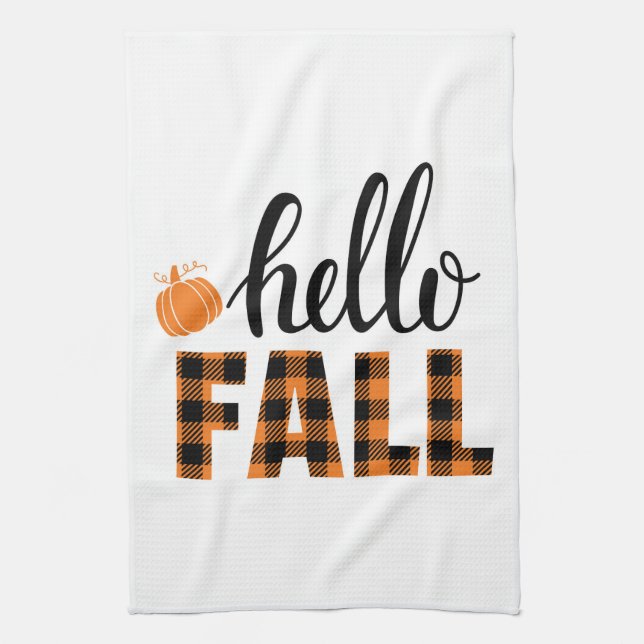 Hallo Fall Geschirrtuch (Vertikal)