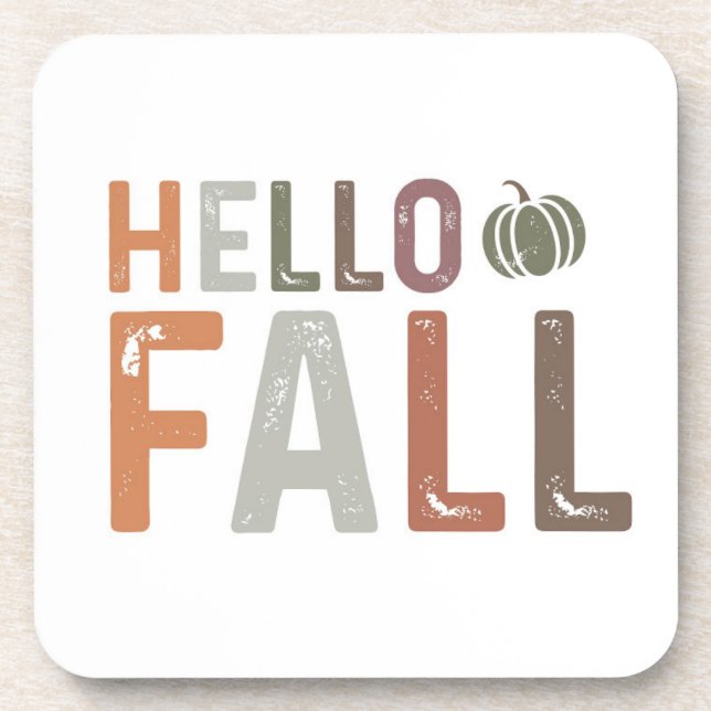 Hallo Fall Getränkeuntersetzer (Vorderseite)