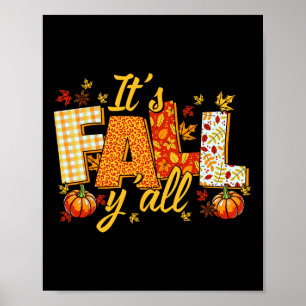 Hallo Fall Pumpkin Es ist Fall Yall Fall Vibes Vie Poster