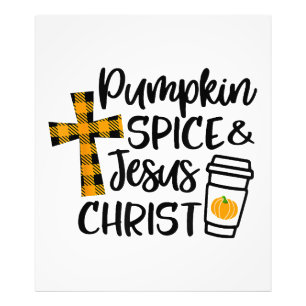 Hallo Fall Pumpkin Gewürz & Jesus Christus Fall Ch Fotodruck