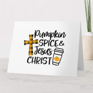 Hallo Fall Pumpkin Gewürz & Jesus Christus Fall Ch Karte