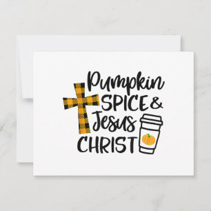 Hallo Fall Pumpkin Gewürz & Jesus Christus Fall Ch Karte