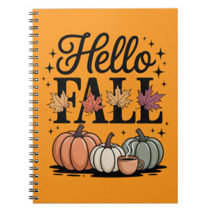 Hallo Fall Pumpkin Herbst Notizblock