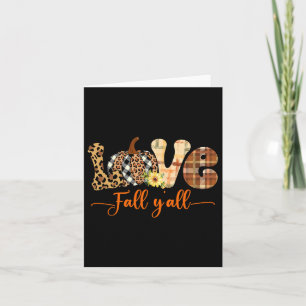 Hallo Fall Pumpkin Liebe Fall Yall Leopard Frieden Karte