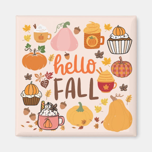Hallo Fall Pumpkins Magnet (Vorne)