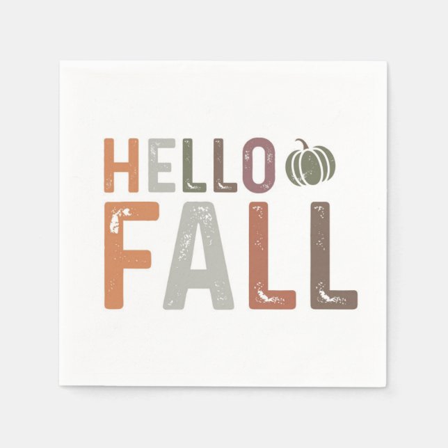 Hallo Fall Serviette (Vorderseite)