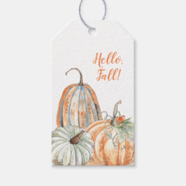 Hallo Fall Watercolor Pumpkins Geschenkanhänger