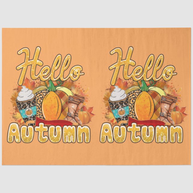 Hallo Farbe für den Herbst anpassen Seidenpapier (Vorderseite)