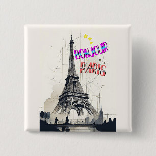 Hallo Farbige Paris Button