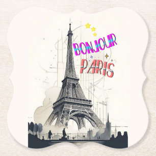 Hallo Farbige Paris Untersetzer