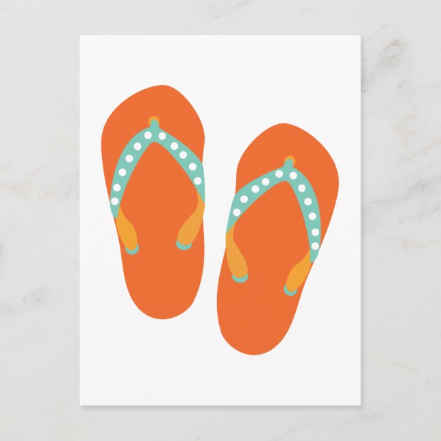 Hallo Flip Flops Postkarte (Vorderseite)