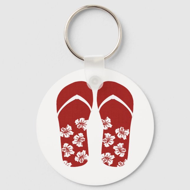 Hallo Flip Flops Schlüsselanhänger (Vorderseite)