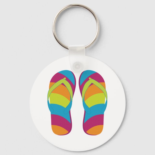 Hallo Flip Flops Schlüsselanhänger (Vorderseite)