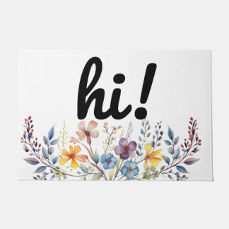 hallo floral fußmatte