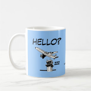 HALLO? - Flugverkehr-Kontrolle Kaffeetasse