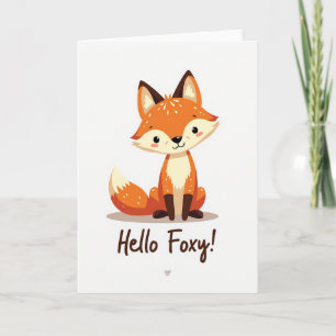 Hallo Foxy Grußkarte Karte