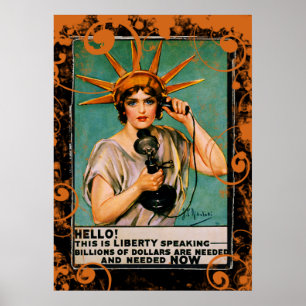 Hallo Freiheit sprechen Milliarden erforderlich JE Poster