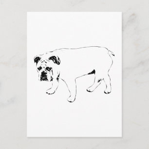 Hallo Freund, Bulldogge Post Postkarte