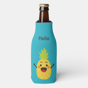 Hallo Freunde! Ananas-Illustration Flaschenkühler