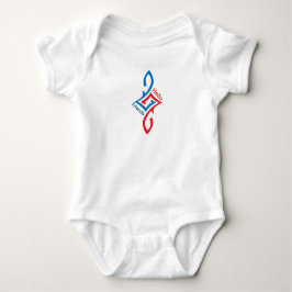 Hallo Freunde Einfaches Glückliches Grußdesign Baby Strampler