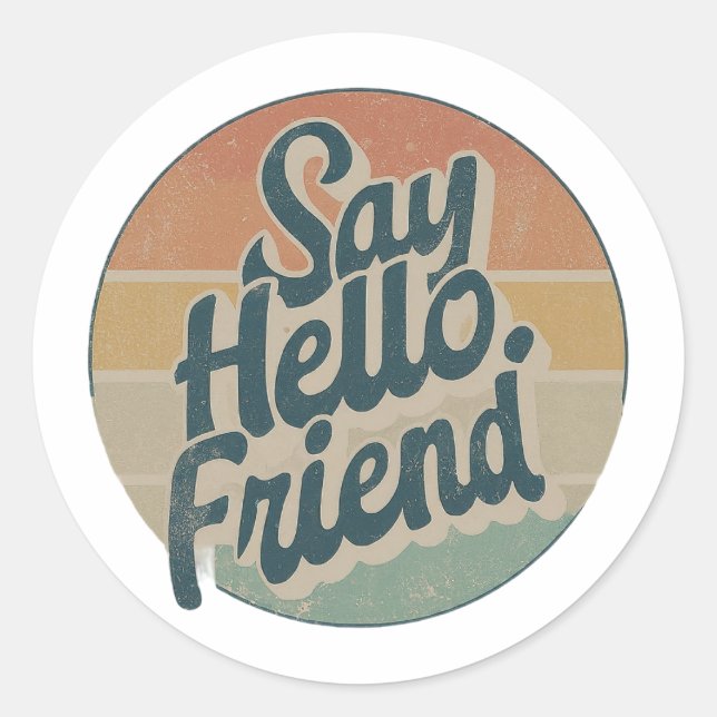Hallo, Friend Sticker & Labels (Vorderseite)