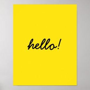 hallo fröhliches Design Poster