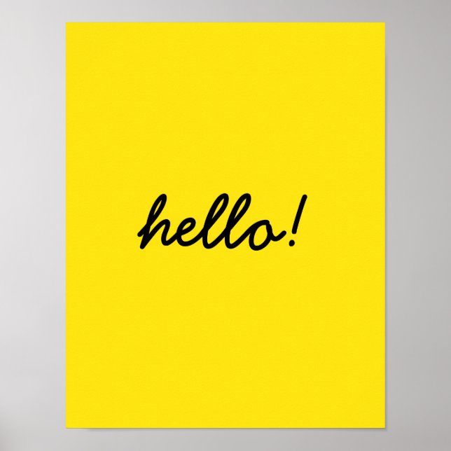 hallo fröhliches Design Poster (Vorne)